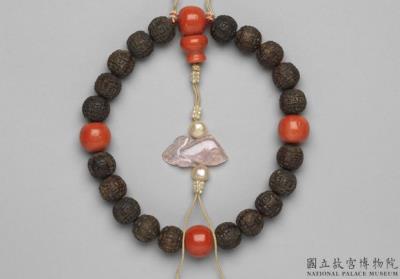 图片[2]-Agarwood bead bracelet with carved “happiness” characters, Qing dynasty (1644-1911)-China Archive